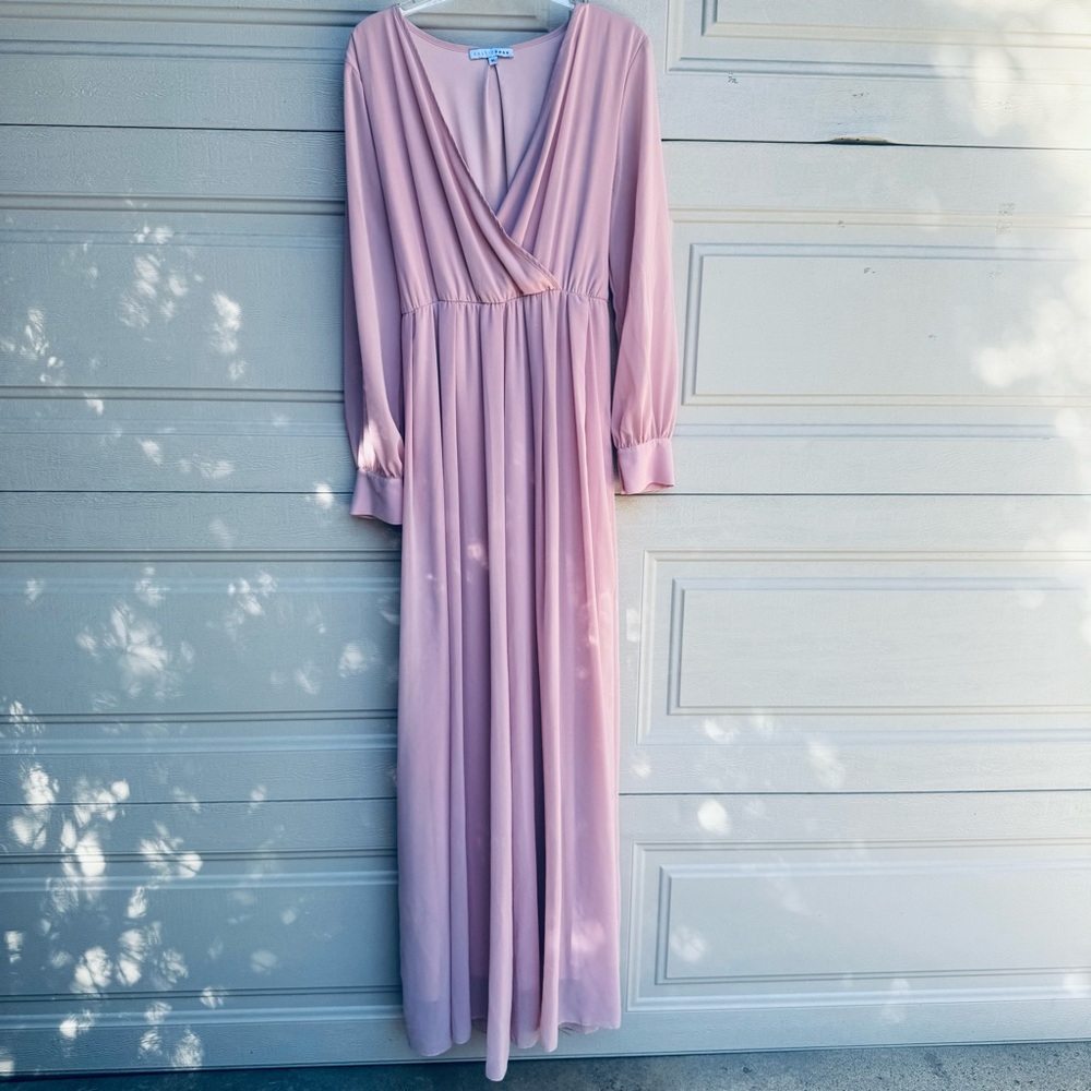Baltic Born Blush Pink Long Sleeve Maxi Dress